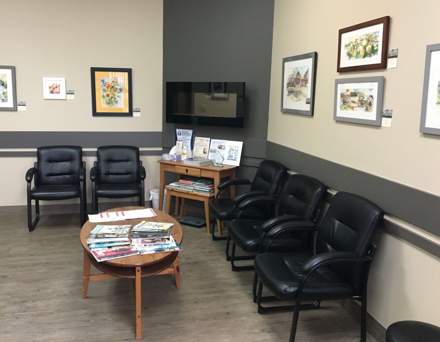 office waiting room side view